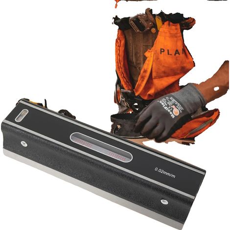 Niveau Mécanique, Précision 0,02 mm/m, Longueur 200 mm, Dimensions du Produit 200 x 46 x 48 mm, Poids Net 1,68 kg, Taille avec Caisse en Bois 220 x 80 x 60 mm (1/5)