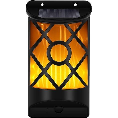 Lampe murale solaire scintillante, éclairage décoratif d'extérieur, en forme de flamme, idéal pour un jardin, une cour (1/5)
