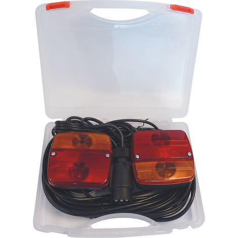 SODISE - Kit de signalisation arrière 12V 12m magnétique entre feux 4m - boîte PVC - 16468