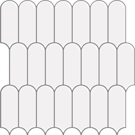 Credence Carreaux Dalles Adhesive pour Faux Carrelage Plaque Autocollant Adhesif Mural Cuisine Blanc (30.5x 30.5cm) (1/5)