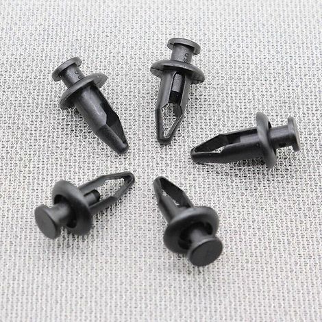 15 clips de fixation latéraux en nylon pour moulures de carrosserie, type poussoir, rivets compatibles Nissan (1/5)