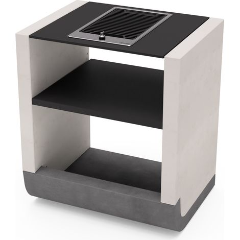 TUOZI - Módulo de soporte SUD Eléctrico para Barbacoa de Obra Prefabricada (Blanco, gris, negro - 81 x 60 x 60 cm) - Uso en Exteriores (1/2)