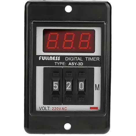 Relais temporisé 220 V CA avec affichage numérique, durée de commutation 0–199 minutes, 8 broches, ASY-3D