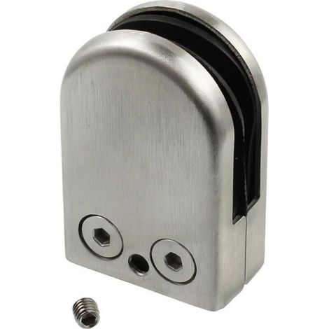 Pince De Fixation Pour Verre - Acier Inoxydable 304 - Finition Chromée - Pour Verre 10 À 12 Mm - Lot De 8 (1/5)