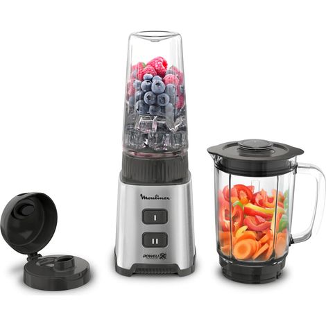 Mixeur Compact 400W Bol Verre 0.7L et Gourde 0.6L (1/5)