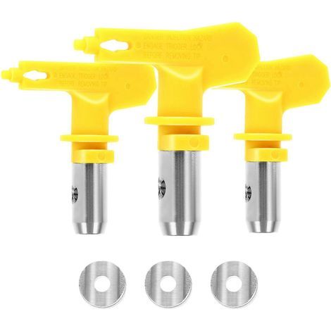 3 embouts réversibles pour pulvérisateur airless, accessoires pour pistolets de pulvérisation airless-5.5X5CM-Yellow (1/4)