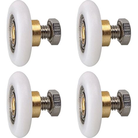 Rodillo para mampara de ducha de 25 mm, rodillo para mampara de ducha, rodillos deslizantes, rodillo para puerta, rueda de repuesto (1/4)