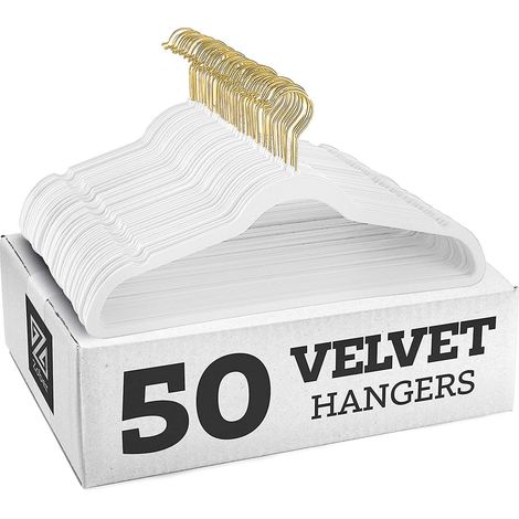 Cintres en velours antidérapants - Lot de 10 cintres pour costumes (1/4)