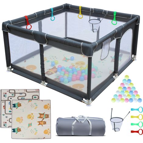 Baby Playard 120x120 cm – Stoff, Abnehmbare Einzäunung, Indoor/Outdoor, Kinder & Haustiere (1/5)