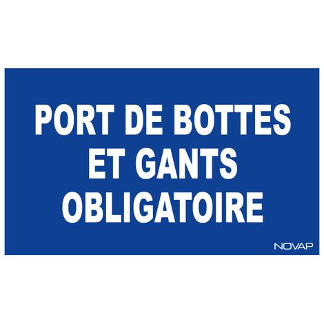 Panneau Port bottes et gants obligatoire - Rigide 330x200mm - 4160429