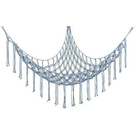 Hamaca para juguetes，Red de almacenamiento de peluches，Malla colgante de esquina como decoración de pared，100100140cm，Azul (1/5)