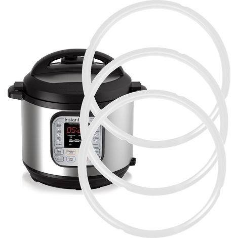 Lot de 3 joints d'étanchéité, silicone alimentaire, pour autocuiseur 3 Qt, accessoire de cuisine, remplacement durable (1/5)