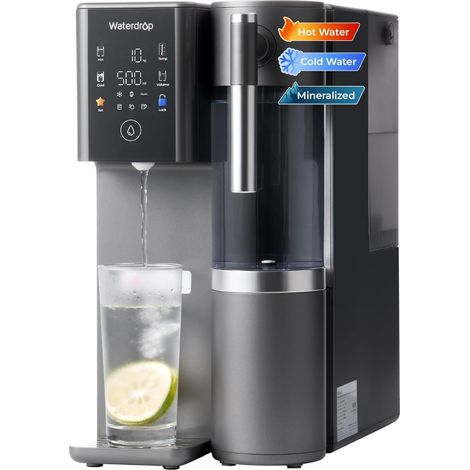 Waterdrop WD-A2G Système d’Osmose Inverse de Comptoir Minéralisée, Eau Chaude et Froide, Fontaine Sans Bouteille, Réservoir Portable, 6 Températures (1/5)