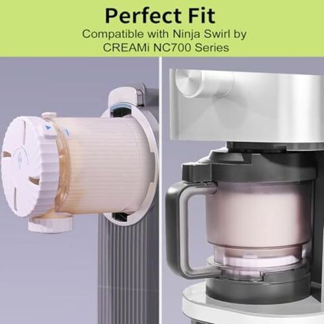 Récipients compatibles avec le Ninja Swirl CREAMi : lot de 2 pots pour le Ninja Creami NC701 et NC700 – sans BPA, compatibles lave-vaisselle (1/4)