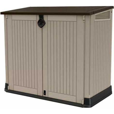 Keter Store It Out Midi Lockable Outdoor Garden Storage Box 845L - Beige/Brown (1/5)