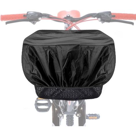 Housse de pluie pour panier de vélo, lot de 2. Housse imperméable pour panier de vélo. Housse de pluie noire imperméable pour panier de vélo.-AquaForge (1/5)