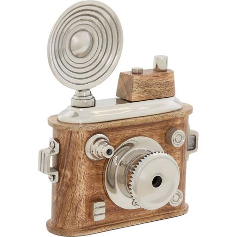 Appareil photo déco Johan H.24,5cm marron - Atmosphera créateur d'intérieur (1/3)