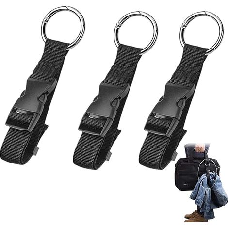 Adjustable Luggage Straps - Suitcase Fastening Straps - Black - Travel Accessories to Secure Bags, Jackets and Gear (1/5)