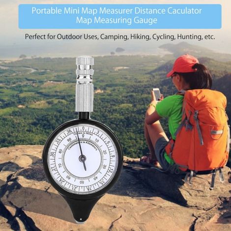 Mini carte extérieure mesure Distance calculatrice outil de cartographie roue en métal- (1/4)