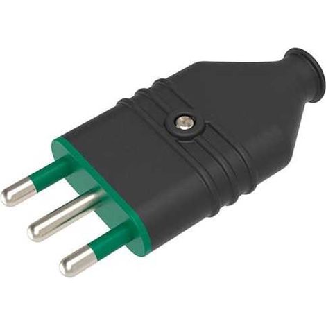 Spina antischiacciamento 16A 2P+T IN PVC Colore Nero