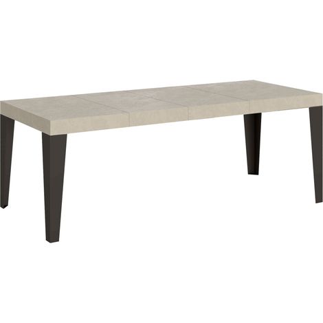 Tavolo Allungabile 90-246x90x77 cm Flame Premium Cashmere Telaio Antracite (1/5)