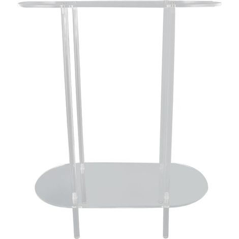 Oval, 2-Tier Clear Acrylic Side Table (1/5)