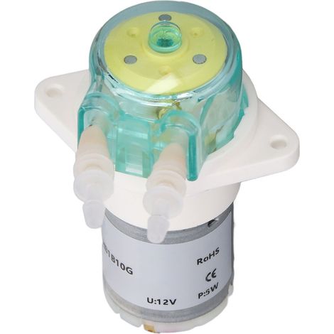 5-W-Schlauchpumpe mit niedrigem Durchfluss (122 ml/min, 12 V) für Flüssigkeiten, Labor, Hydrokultur, Getriebe, Kraftübertragung, Präzision, Dosierung, Zirkulation, Mini-Dosierpumpe (1/5)
