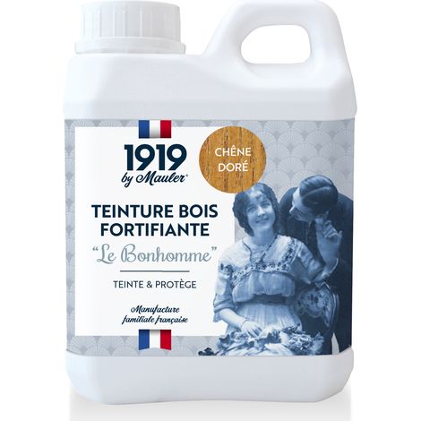 Teinture meuble et parquet bois - 1L Chêne Doré - Qualité air A+ - Teinture Le Bonhomme 1919 by Mauler