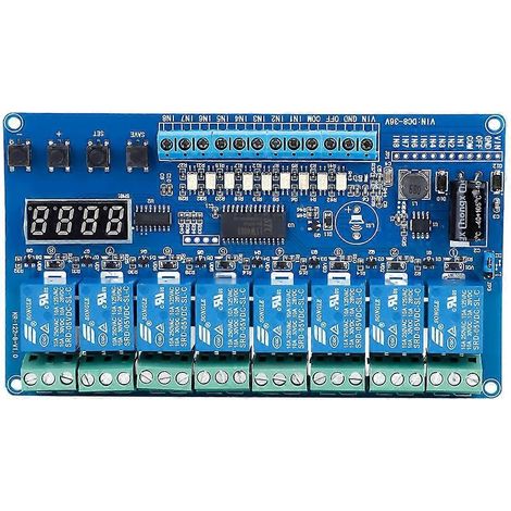 8-36V 8-Kanal Multifunktions-Zeitverzögerungsrelais-Schnittstellenplatinenmodul Optokoppler LED
