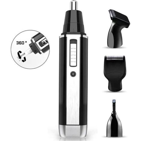 SABIR-Tondeuse à poils de nez et de sourcils 4 en 1 pour hommes et femmes, rechargeable par USB, facile à utiliser (1/5)