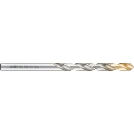 High-Speed Steel (HSS) Jobber Drill Bit with TiN Coating, 6.20mm Diameter, 101mm Overall Length, 63mm Working Length, Model Dormer A0026.2 A002