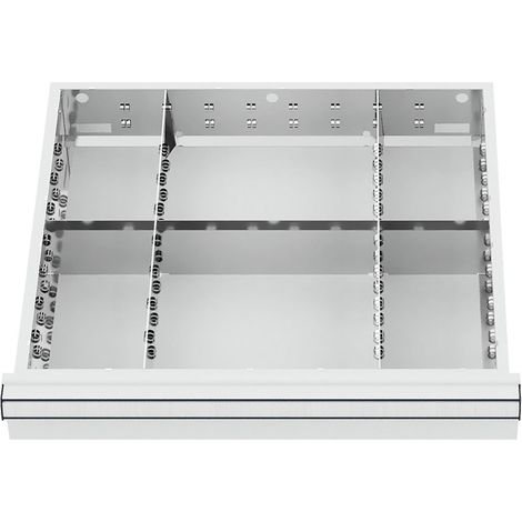 WS24 Schubladeneinteilung Metalleinteilung BLH 100/125 mm Innenmaß 500 x 450 mm - WS24-100171