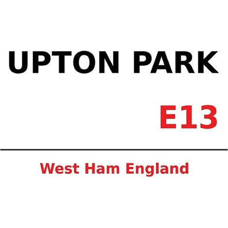 Panneau en bois 30x40 cm Angleterre West Ham Upton Park E13 (1/3)