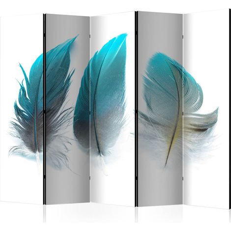 Paravento - Blue Feathers II [Room Dividers] - 225x172 (1/4)