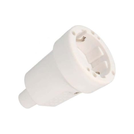 Wasserdichte Steckdose EDM weißer Gummi IP44 R42101