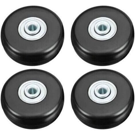 Roulette Valise, Bagage Valise Réparation Roulette Charge Lourd 50mm Muette Caoutchouc Universelle Pivotante Roue Rechange Transport Remplace Roulette 4PCS pour Valise/Bagage/Sac à Dos/Voyage-- (1/5)