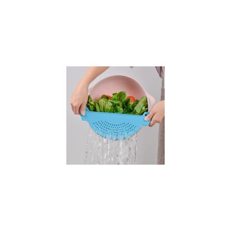 (Blu) Scolapiatti da cucina in silicone, deflettore per scarico domestico, design ergonomico - Crezuo