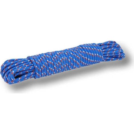 Corde tressée 25m diamètre 7mm – Polypropylène – Résistance 3300 kgf – Pour travaux extérieurs intensifs