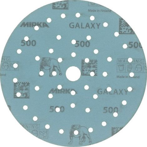 Disco de lija adhesivo GALAXY Grip Multifit 150mm K.500 f.HO/metal/lacado/co. (Por 50)