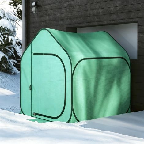 Pop‑Up Mini‑Gewächshaus für Gemüse, Pflanzen und Blumen, PE‑Material mit Reißverschlusstür (1/5)