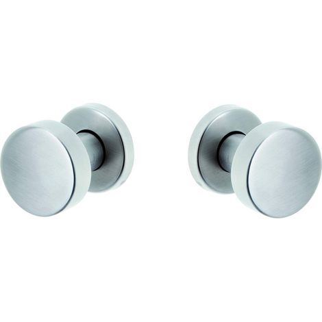 Poignée fixe sur rosace, inox