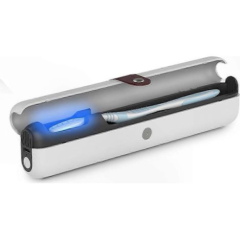 Tragbares UV-Sterilisationsetui für Zahnbürsten, Desinfektionsetui für unterwegs, USB-Ladefunktion, hygienischer Reiseschutz, unverzichtbares Badezimmeraccessoire, kompakte Größe, ideal für Reisen. (1/5)
