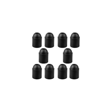 Pack de 10 Douilles E27 Noir Support Douille E27 Lisse Base pour Ampoule Exposée et Filetage Épais E27 (1/5)