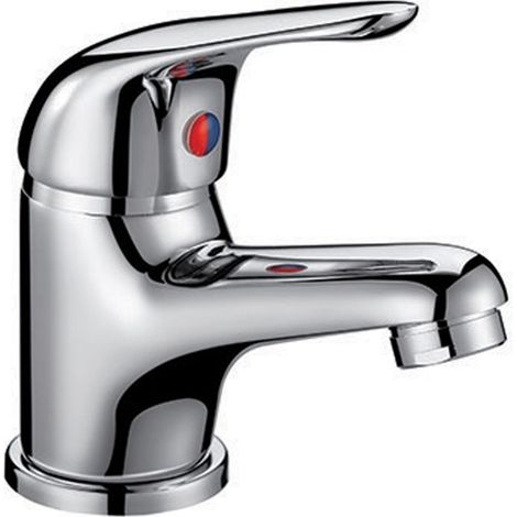 Orbit Entry Mono Basin Mixer Tap with Push Button Waste 35mm - Chrome (1/2)