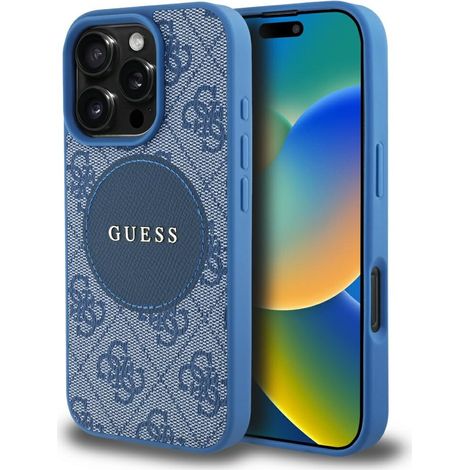 Funda Guess 4G Circle Classic Logo MagSafe para iPhone 16 Pro azul (1/5)