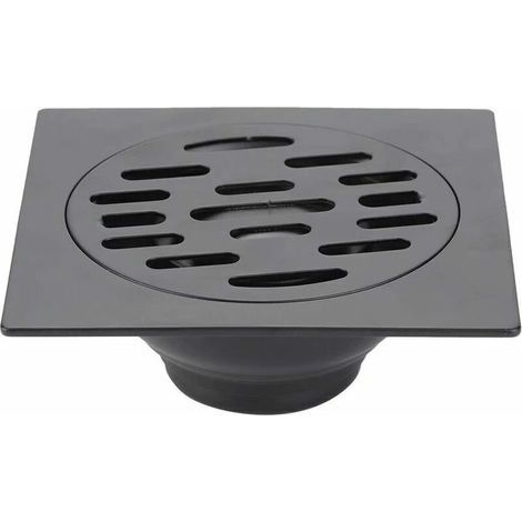 Siphon de sol PVC Drain De Douche Anti Odeur Siphon De Sol En Acier Inoxydable Pour Salle De Bain Evacuateur Drain De Plancher Pour Machine À Laver Toilette Cabine Douche Cuisine (Common Floor (1/4)