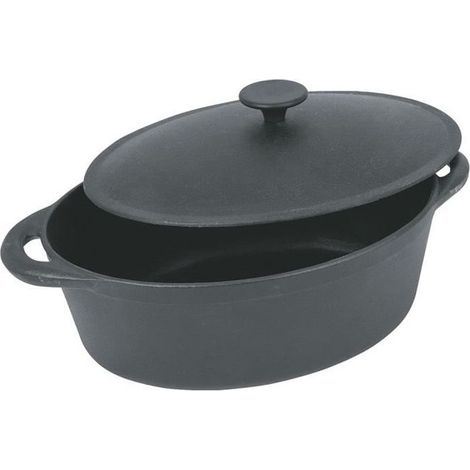 Tradifonte, Casseruola Ovale per arrosto, 9 ltri, Nero (Schwarz) (1/2)