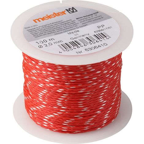 Maestro filo da muratore 100 m X Ø 2,0 mm, rosso/bianco, PP, 6306410 (1/2)
