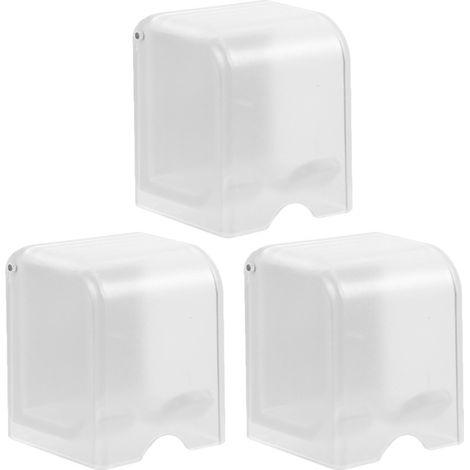 3 Porta Cepillos Dientes Tapa Transparente ABS (1/4)
