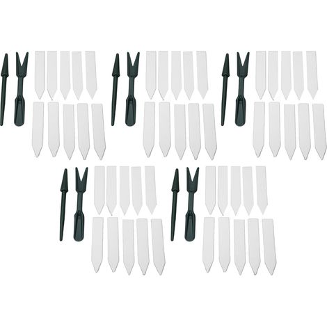 Lot de 5 plantoirs de jardin, transplanteur de semis, outil de piquetage manuel avec étiquettes pour plantation (1/5)